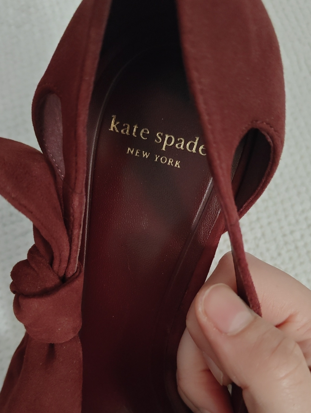 Kate Spade Burgundy Bunnie Pumps 9.5B EUC - Picture 4 of 8